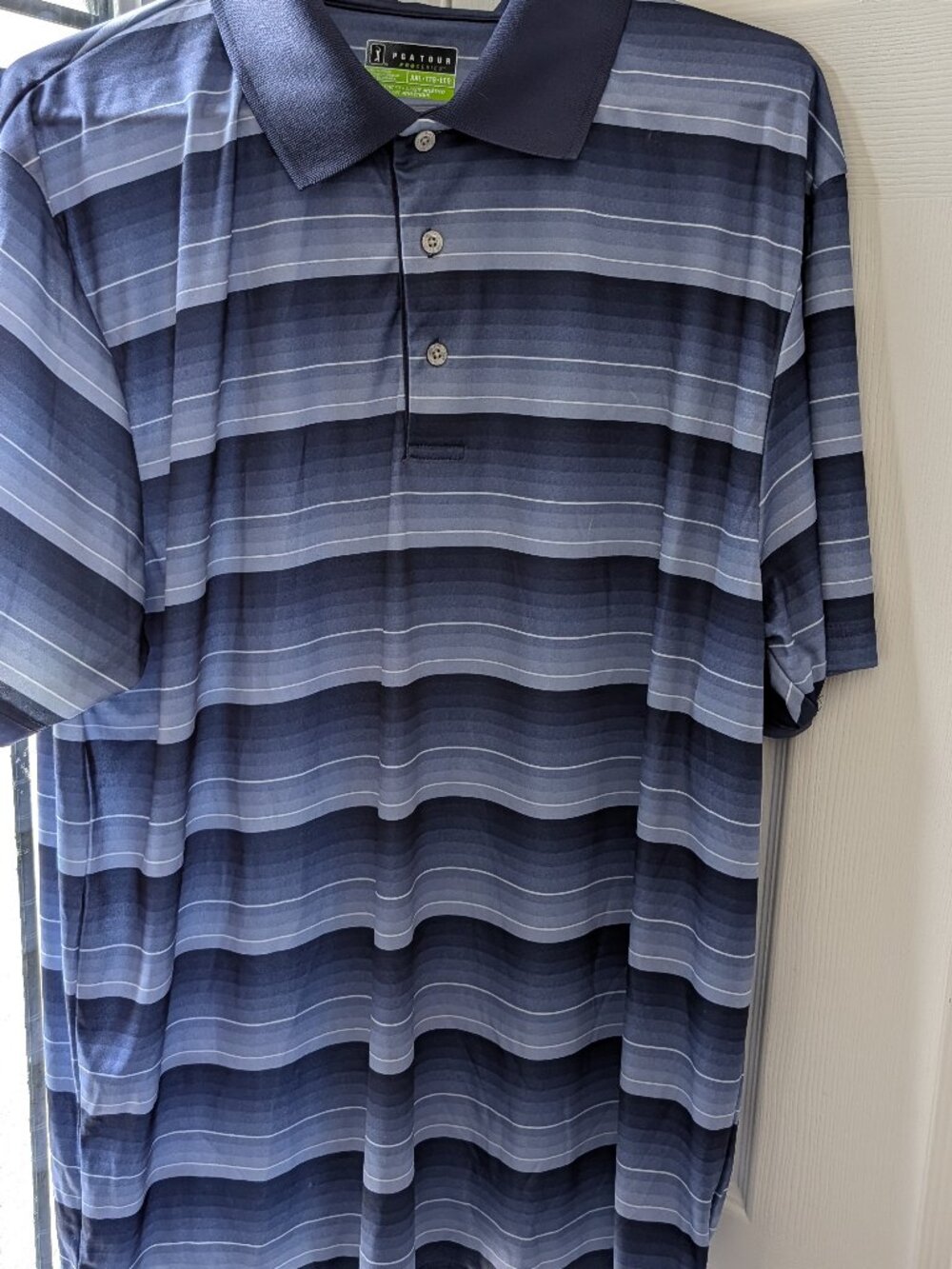 PGA Tour Pro Series Athletic fit three button polo golf shirt